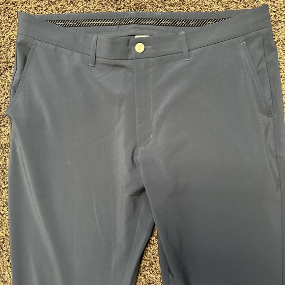 Primo Pants Mens 38 Gray Blue Golf Performance Ankle‎ Zip Breathable 38x30 - Picture 2 of 9